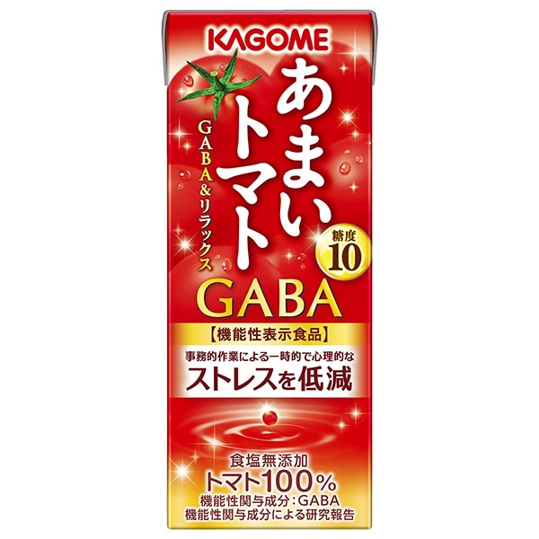 カゴメ あまいトマト GABA&リラックス【機能性表示食品】 195ml紙パック×24本入×(2ケース)