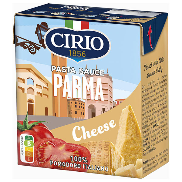 モンテ物産 チリオ パスタソース パルマ トマト&チーズ 340g紙パック×12個入