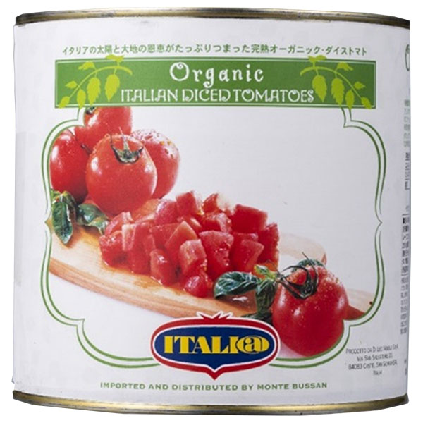 モンテ物産 イタリアット 有機ダイストマト 2.55kg缶×6個入