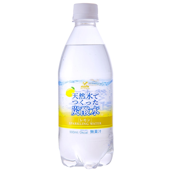 富永貿易 神戸居留地 天然水でつくった炭酸水 レモン 500mlペットボトル×24本入
