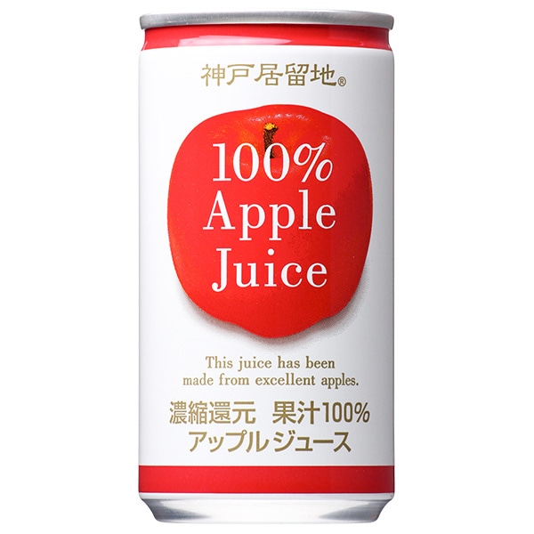 富永貿易 神戸居留地 アップル100% 185g缶×30本入×(2ケース)