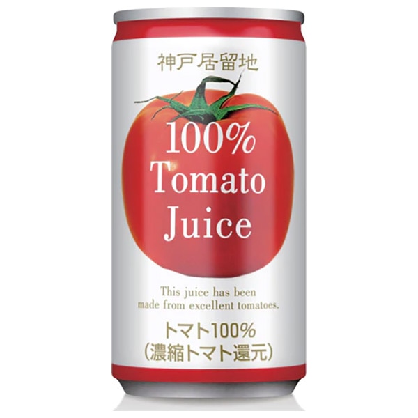 富永貿易 神戸居留地 トマトジュース100%(有塩) 185g缶×30本入