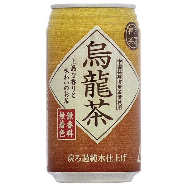 富永貿易 神戸茶房 烏龍茶 340g缶×24本入