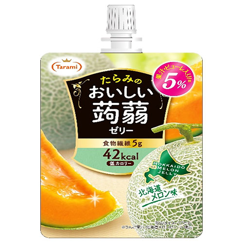 たらみ おいしい蒟蒻ゼリー 北海道メロン味 150gパウチ×30本入
