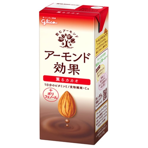 グリコ乳業 アーモンド効果 薫るカカオ 200ml紙パック×24本入