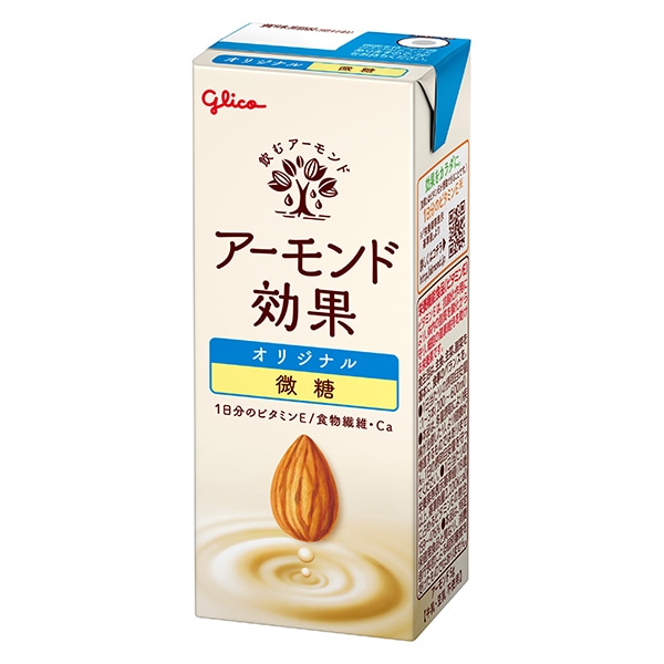 グリコ乳業 アーモンド効果 オリジナル 微糖 200ml紙パック×24本入