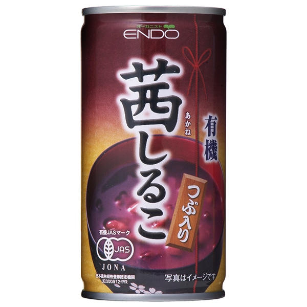 遠藤製餡 有機茜しるこ 190g缶×30本入