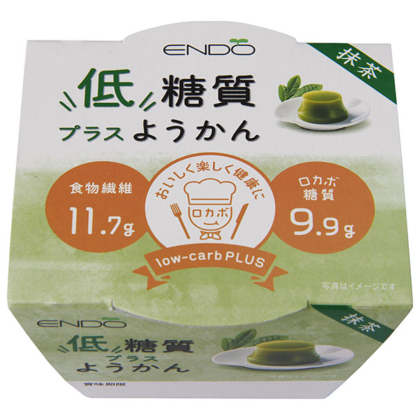 遠藤製餡 低糖質プラスようかん 抹茶 90g×24(6×4)個入
