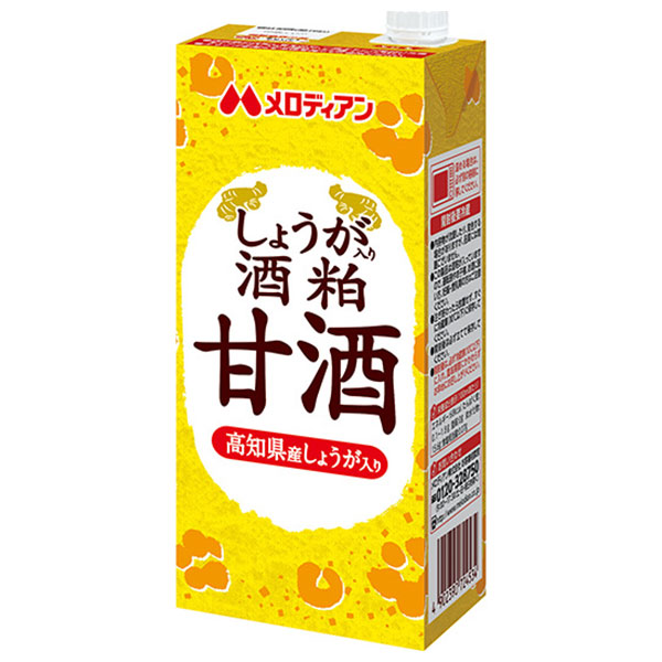 メロディアン しょうが入り酒粕甘酒 1000ml紙パック×6本入×(2ケース)
