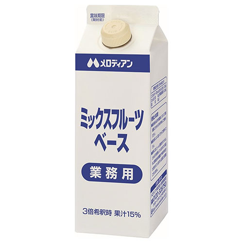 メロディアン ミックスフルーツベース 500ml紙パック×12本入