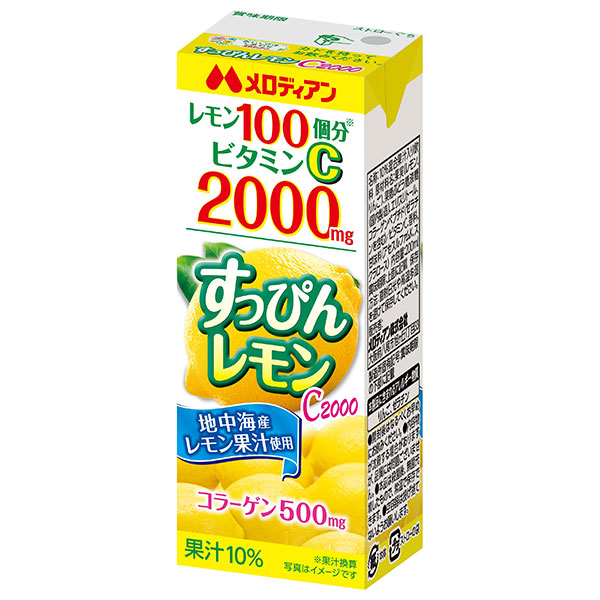 メロディアン すっぴんレモンC2000 200ml紙パック×24本入
