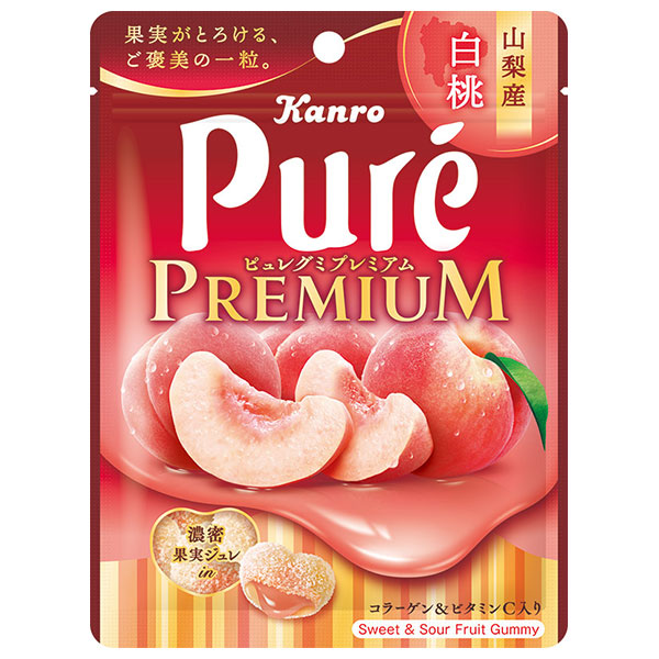 カンロ ピュレグミプレミアム 山梨産白桃 54g×6袋入