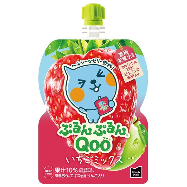 コカコーラ ミニッツメイド ぷるんぷるんQoo(クー) いちごミックス 125gパウチ×6本入