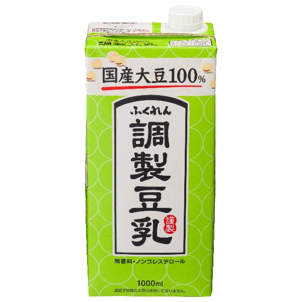 ふくれん 国産大豆100% 調製豆乳 1000ml紙パック×12(6×2)本入