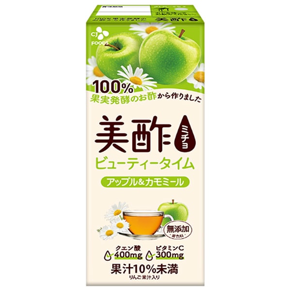 CJジャパン 美酢(ミチョ) ビューティータイム アップル&カモミール 200ml紙パック×24本入