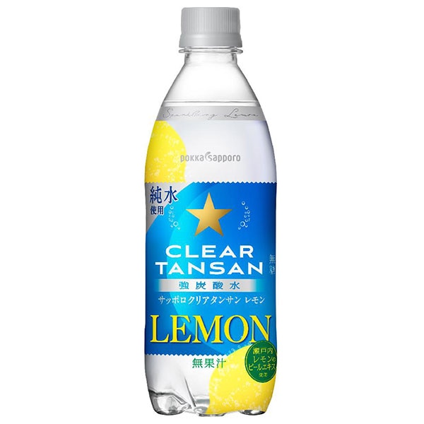 ポッカサッポロ サッポロ クリアタンサン レモン 500mlペットボトル×24本入