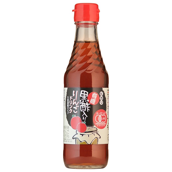 光食品 有機黒酢入り りんごドリンク 250ml瓶×12本入