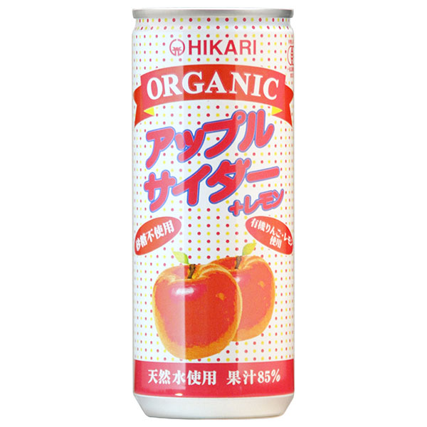 光食品 オーガニック アップルサイダー+レモン 250ml缶×30本入×(2ケース)