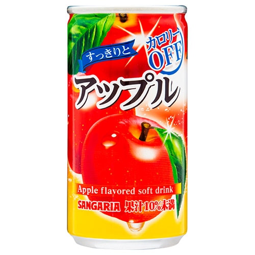 サンガリア すっきりとアップル 185g缶×30本入×(2ケース)