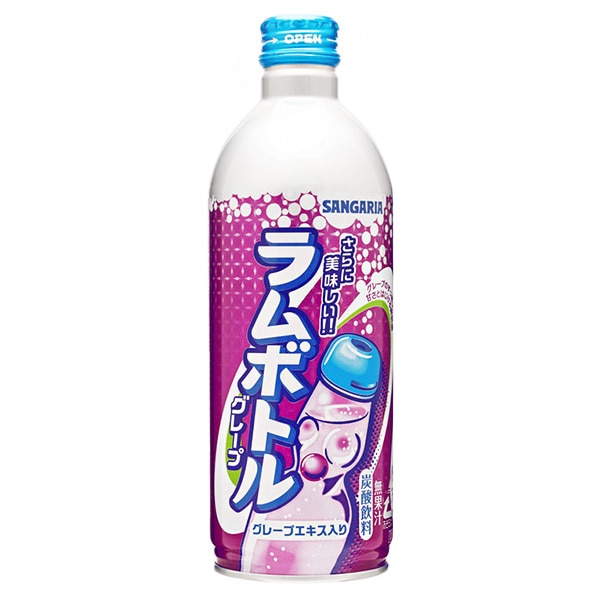 サンガリア グレープラムボトル 500gボトル缶×24本入×(2ケース)