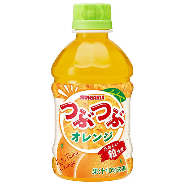 サンガリア つぶつぶオレンジ 280mlペットボトル×24本入