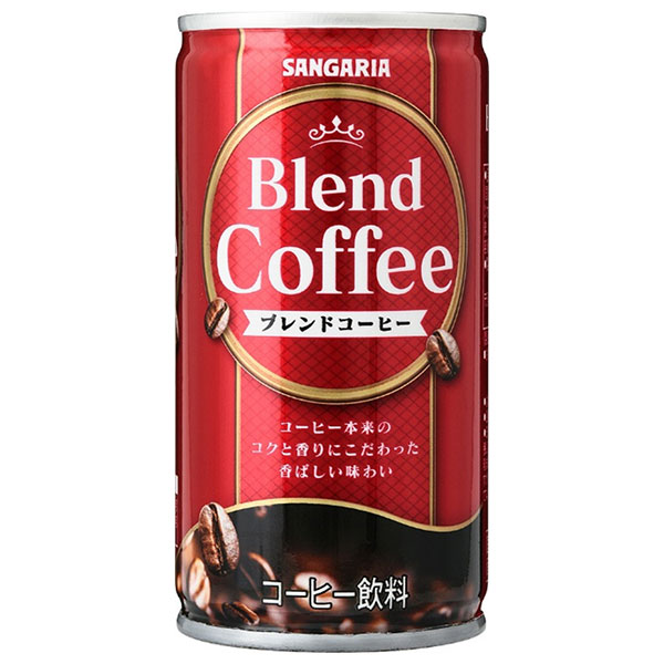 サンガリア ブレンドコーヒー 185g缶×30本入×(2ケース)