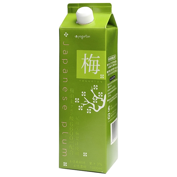 ヨーグルトン乳業 梅ヨーグルトン 4倍濃縮 1000ml紙パック×8本入×(2ケース)