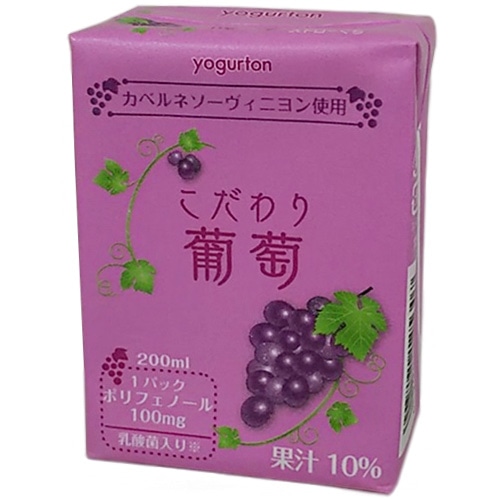 ヨーグルトン乳業 こだわり葡萄 200ml紙パック×16本入×(2ケース)