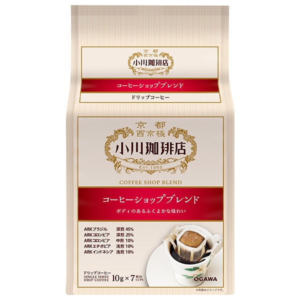 小川珈琲 小川珈琲店 コーヒーショップブレンド ドリップコーヒー7杯分 70g(10g×7袋)×6箱入×(2ケース)