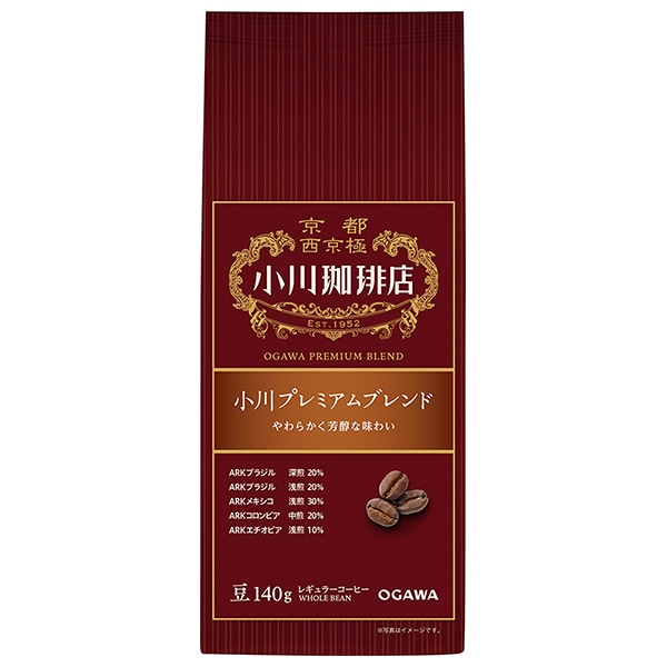 小川珈琲 小川プレミアムブレンド 豆 140g×5袋入×(2ケース)
