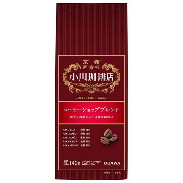 小川珈琲 コーヒーショップブレンド 豆 140g×5袋入×(2ケース)