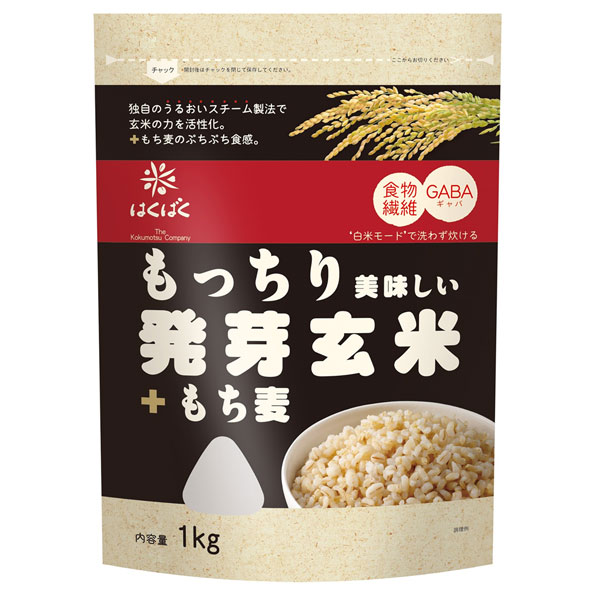 はくばく もっちり美味しい 発芽玄米+もち麦 1kg×6袋入×(2ケース)