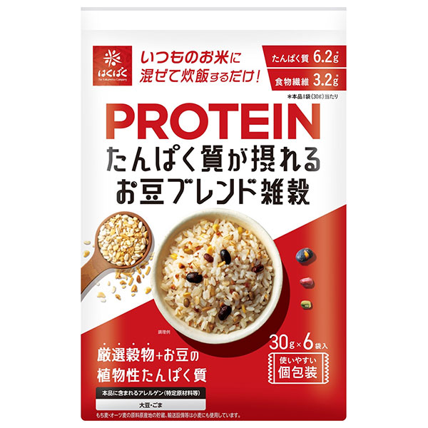 はくばく たんぱく質が摂れる お豆ブレンド雑穀 180g×6袋入×(2ケース)