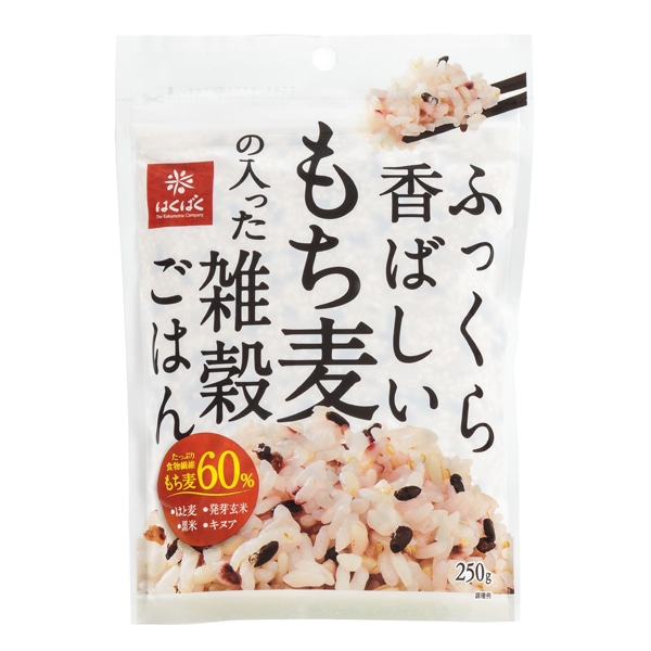 はくばく ふっくら香ばしいもち麦の入った雑穀ごはん 250g×6個入