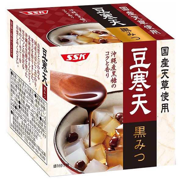 SSK 国産天草使用 黒みつ豆寒天 230g×12個入