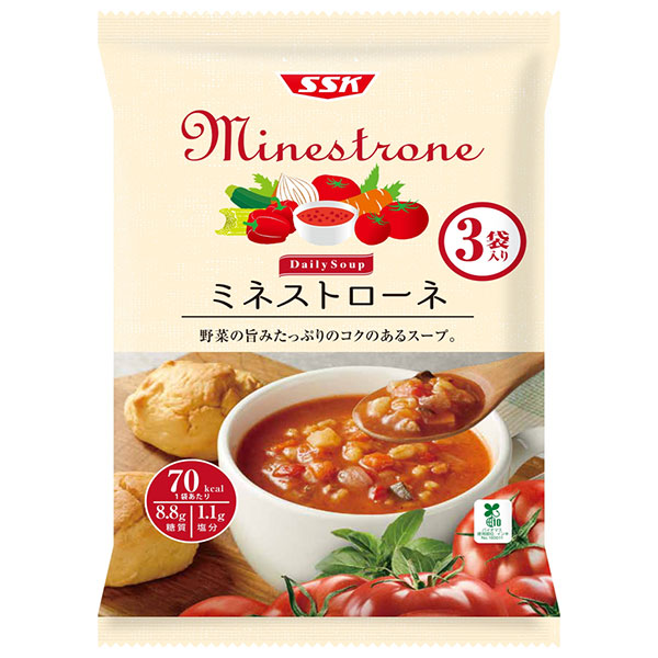 SSK Daily Soup(デイリースープ) ミネストローネ 160g×3袋×20袋入×(2ケース)