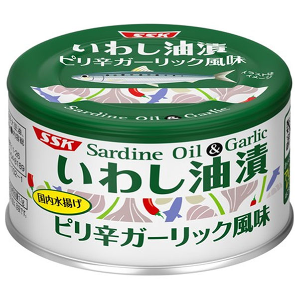SSK いわし油漬 ピリ辛ガーリック風味 150g缶×24個入