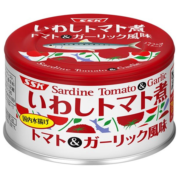 SSK いわしトマト煮 トマト＆ガーリック風味 150g缶×24個入×(2ケース)