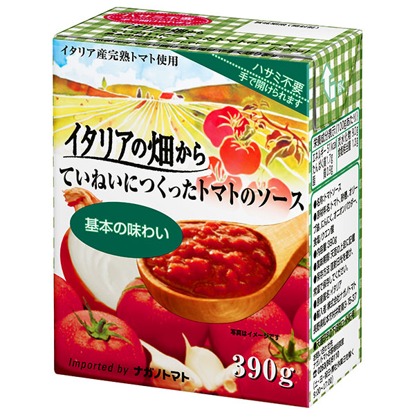 ナガノトマト イタリアの畑から ていねいにつくったトマトのソース 基本の味わい 390g×12個入