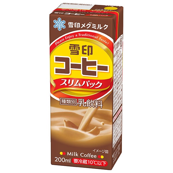 雪印メグミルク 雪印コーヒー スリムパック 200ml紙パック×18本入×(2ケース) チルド 冷蔵品