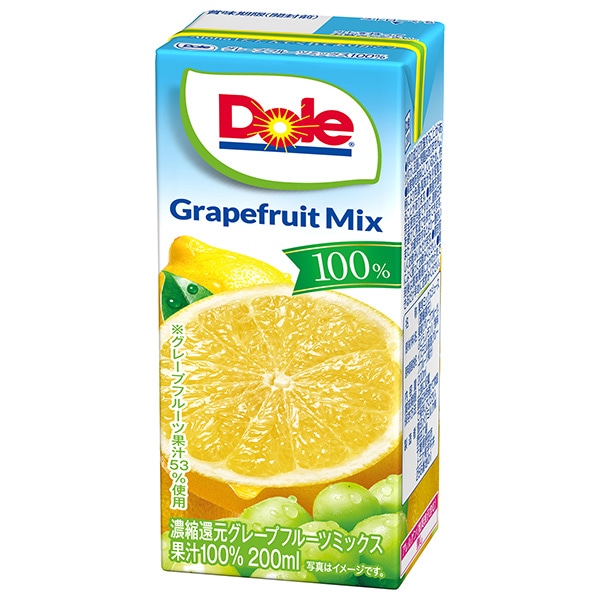 雪印メグミルク Dole(ドール) グレープフルーツミックス100% 200ml紙パック×18本入×(2ケース) メーカー 問屋直送