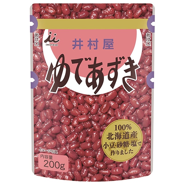 井村屋 北海道パウチ ゆであずき 200gパウチ×20(10×2)袋入×(2ケース)