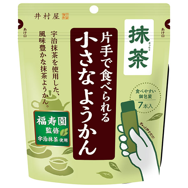 井村屋 片手で食べられる小さなようかん 抹茶 98g(14g×7本)×8袋入×(2ケース)