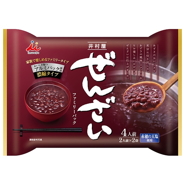 井村屋 ぜんざいファミリーパック 400(200g×2袋)g×12袋入