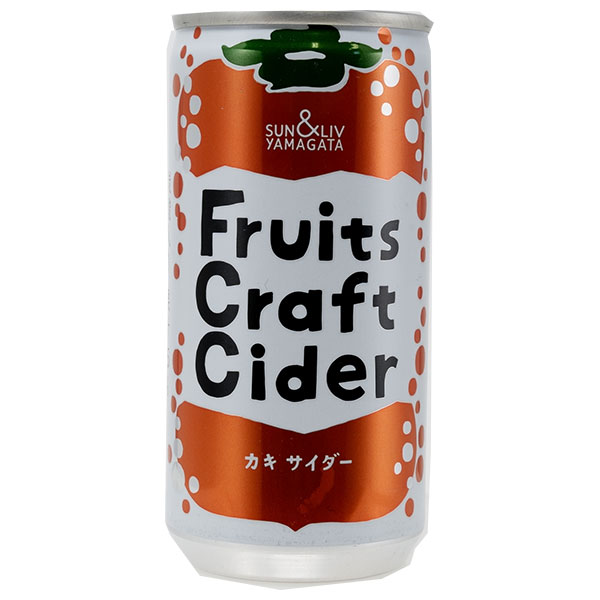 山形食品 FruitsCraftCider カキ 200ml缶×30本入×(2ケース)