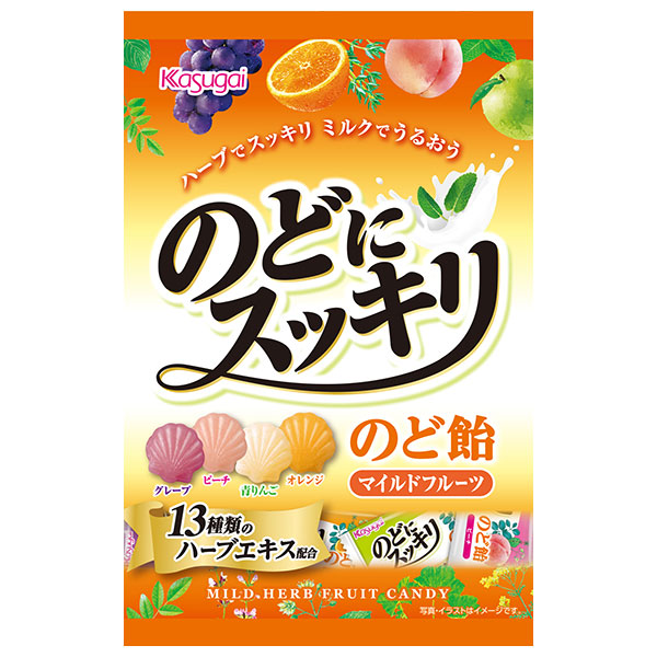 春日井製菓 のどにスッキリマイルドフルーツ 118g×12袋入 メーカー 問屋直送