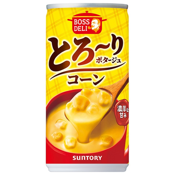 サントリー 【HOT用】ボスデリ とろーりポタージュ コーン 185g缶×30本入