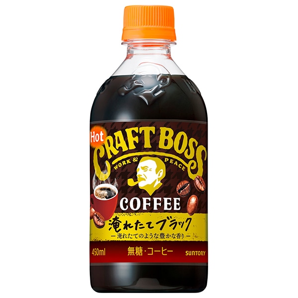 サントリー 【HOT用】クラフトボス ブラック 450mlペットボトル×24本入