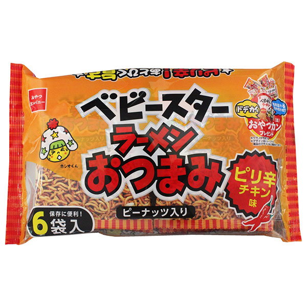 おやつカンパニー ベビースター ラーメンおつまみ6P ピリ辛チキン味 138g(23g×6)×15袋入