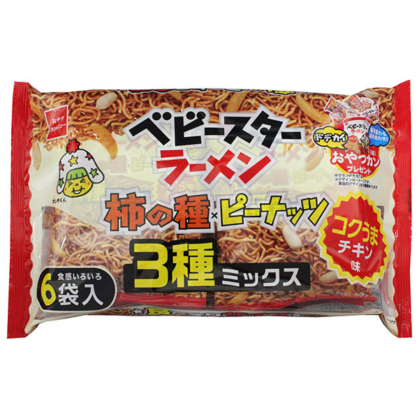 おやつカンパニー ベビースターラーメン 柿の種3種ミックス コクうまチキン味6袋入 132g(22g×6)×15袋入×(2ケース): 飲料 食品専門店  味園サポート｜ANA Mall｜マイルが貯まる・使えるショッピングモール